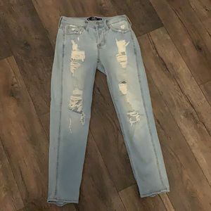 Hollister Boyfriend Jeans with rips. W24/L25.